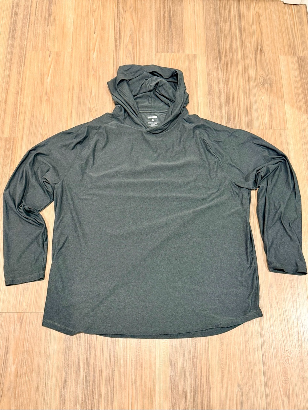 True Classic Men's XXL Lightweight Activewear Hooded Long-Sleeve Shirt